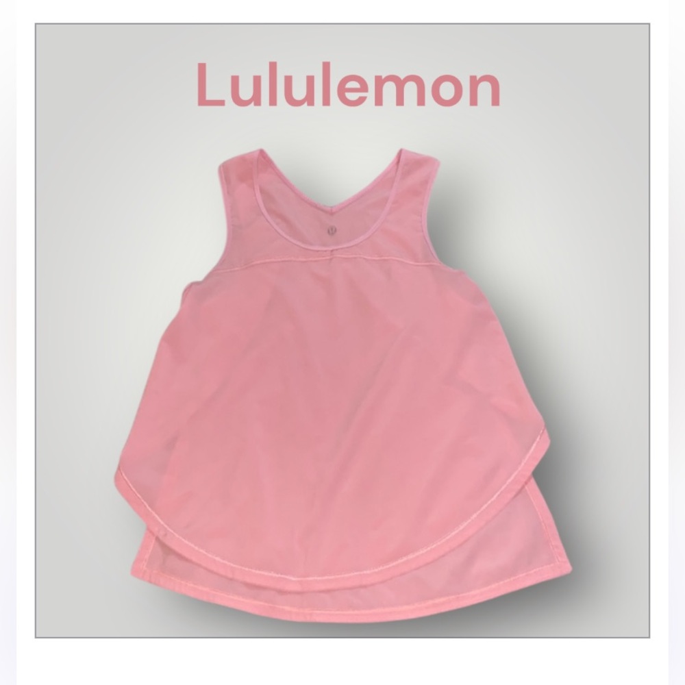Lululemon  pink workout top with  side cutouts excellent like new condition
